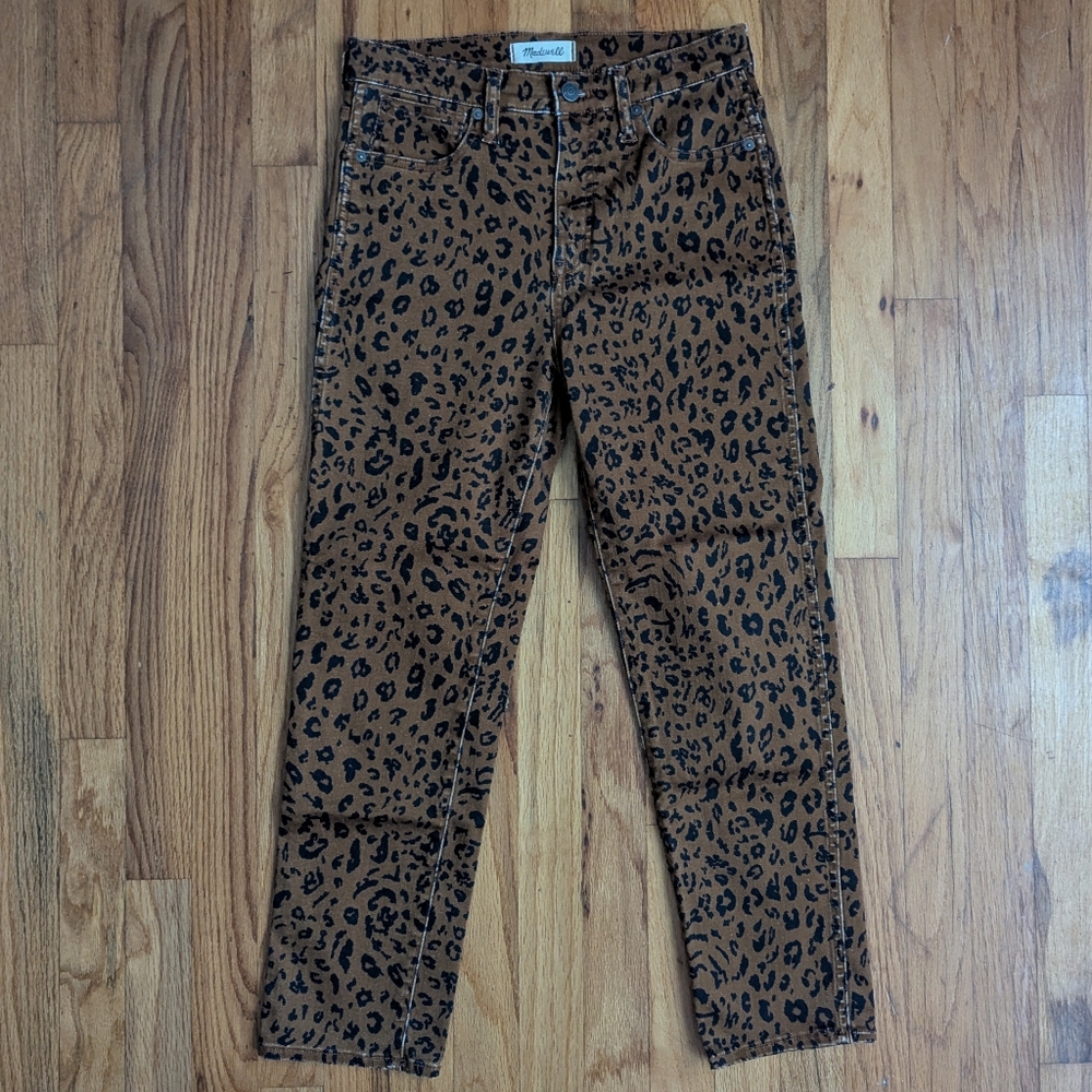 Madewell Leopard Print Stovepipe Jeans